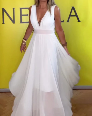 Levoire | Robe Maxi Glamour Blanche