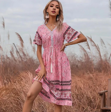 Levoire | Robe Boho Imprimée Ethnique