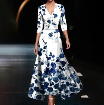 Levoire | Robe À Fleurs Bleue