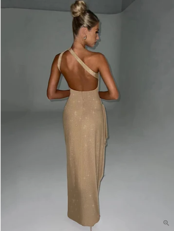 Levoire | Robe De Cocktail Brillante Et Dos Nu Avec Perles