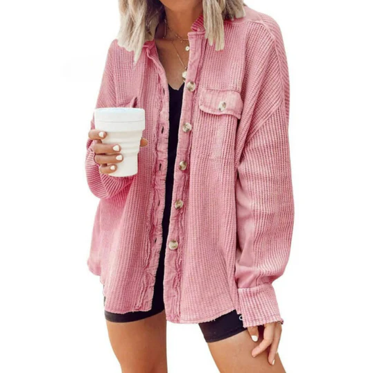 Levoire | Veste En Velours, Avec Capuche Irrégulière Rosa