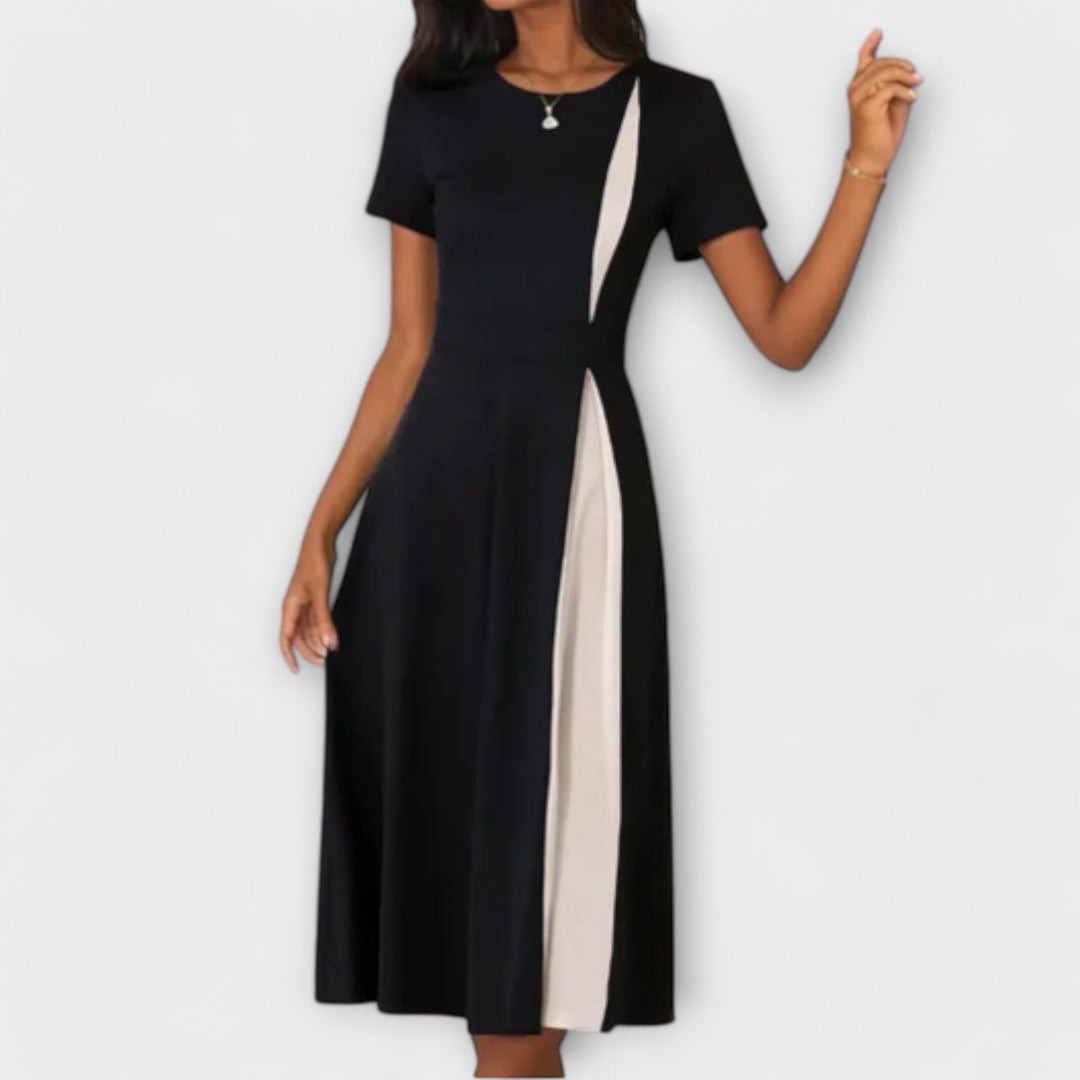 Levoire | Robe Midi Noir Et Blanc