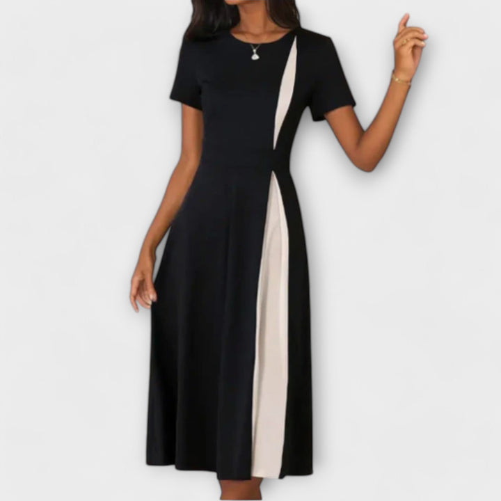 Levoire | Robe Midi Noir Et Blanc