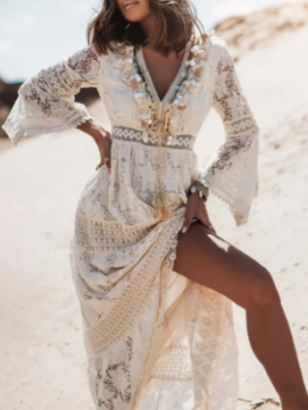 Levoire | Robe Maxi Boho Beige