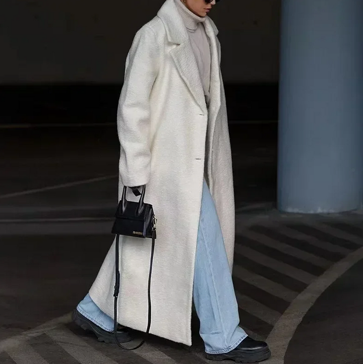 Levoire | Manteau Long Décontracté Et Tendance Blanc