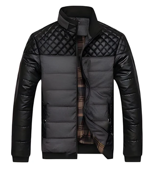 Levoire | Bombers à doublure avec manches longues et zip gris foncé