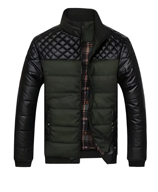 Levoire | Bombers à doublure avec manches longues et zip armeen vert