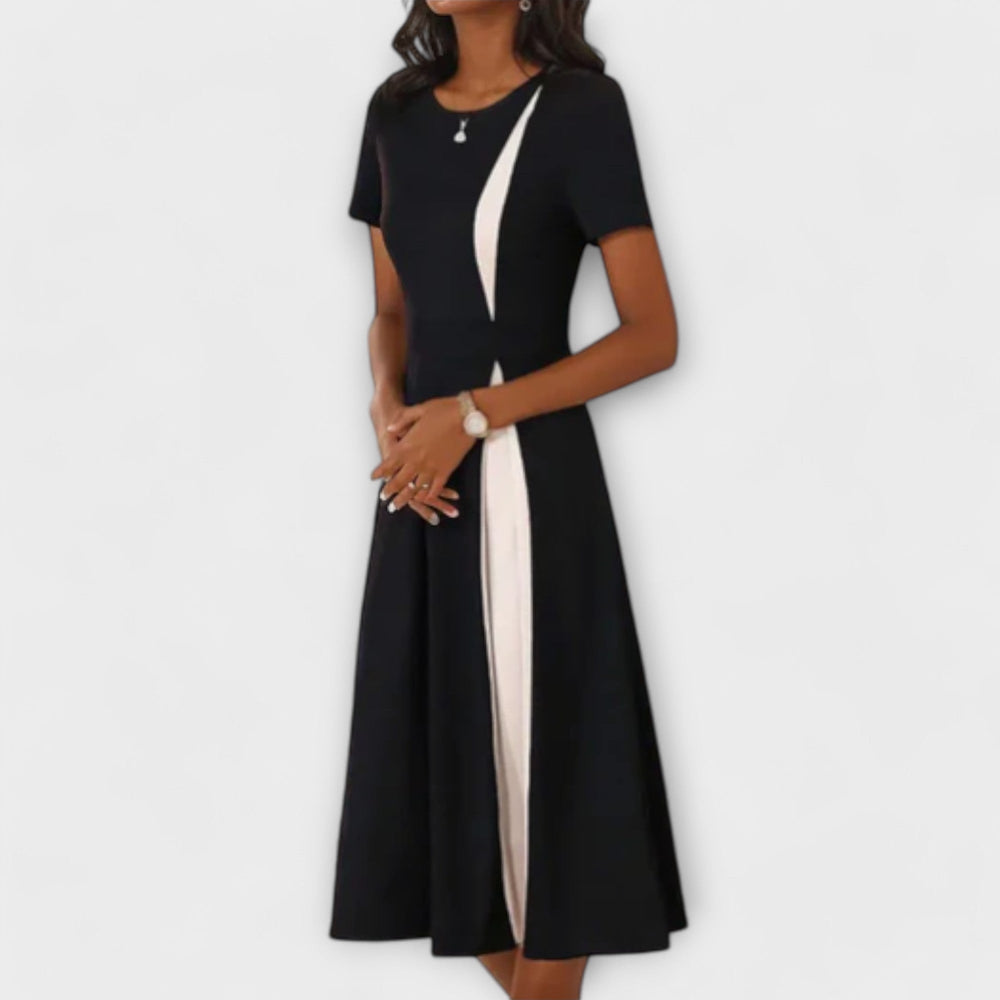Levoire | Robe Midi Noir Et Blanc