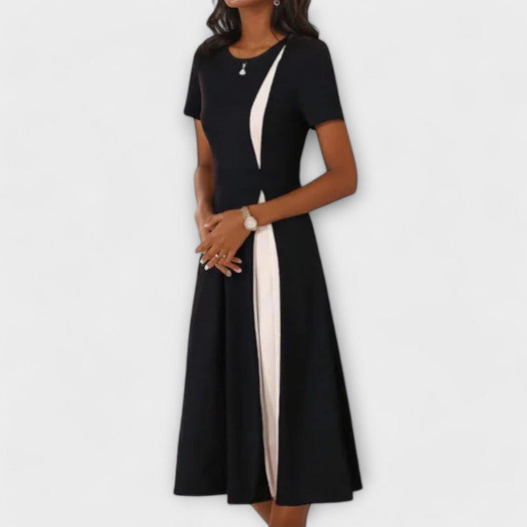 Levoire | Robe Midi Noir Et Blanc