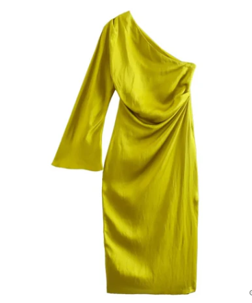 Levoire | Robe Maxi En Satin Simple Avec Fente Latérale