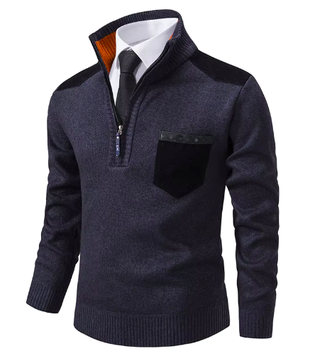 Levoire | Pull Zippé Élégant En Tricot Fin