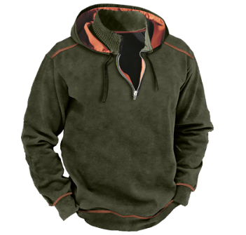 Levoire | Sweat à capuche à cordon à demi-zip à manches longues