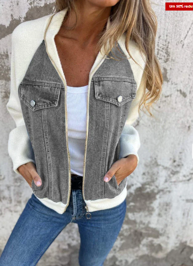 Levoire | Veste Moderne En Denim Gris