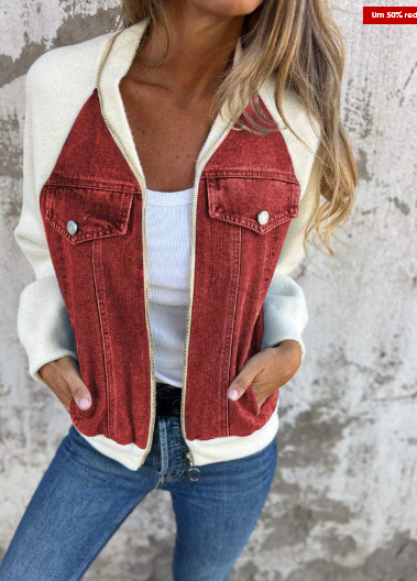 Levoire | Veste Moderne En Denim Rot