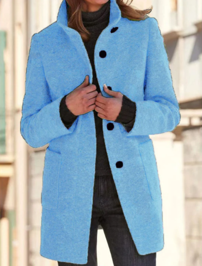 Levoire | Manteau Boutonné Élégant Et Stylé Bleu clair