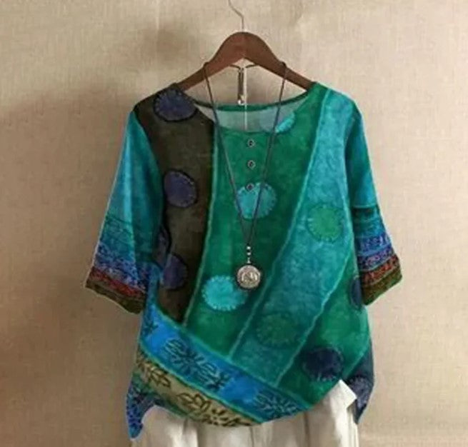 Levoire | Chemise Patchwork Verte