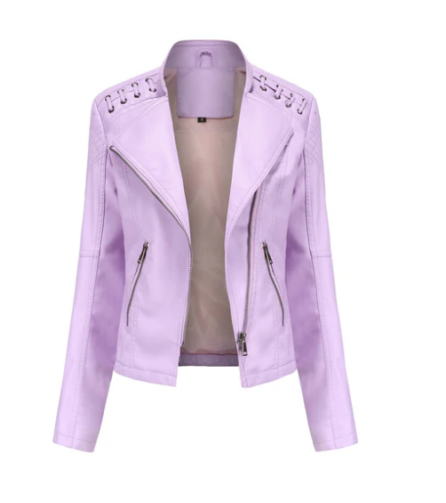 Levoire | Vestes En Cuir Classiques Pour Femmes Prune
