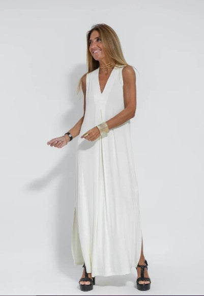 Levoire | Robe Amincissante Avec Cardigan Blanc