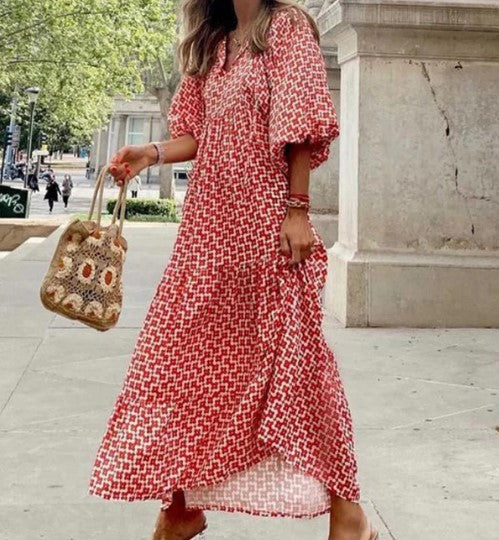 Levoire | Robe Maxi Avec Impression Vintage Style 5