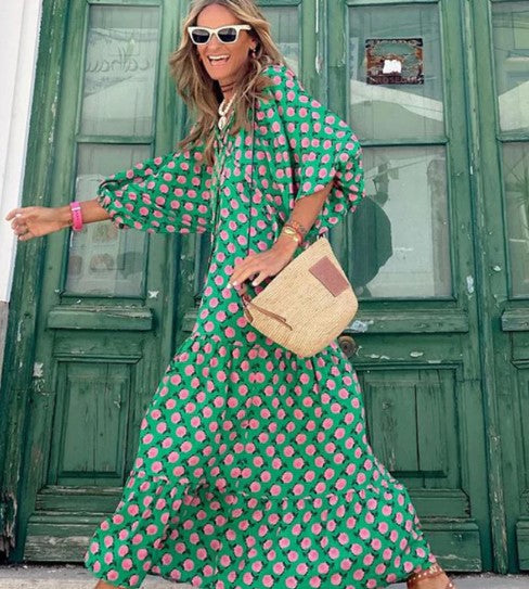 Levoire | Robe Maxi Avec Impression Vintage Style 2