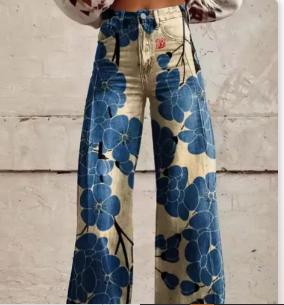 Levoire | Vêtements Avec Impression Colorée Bleu et Khaki