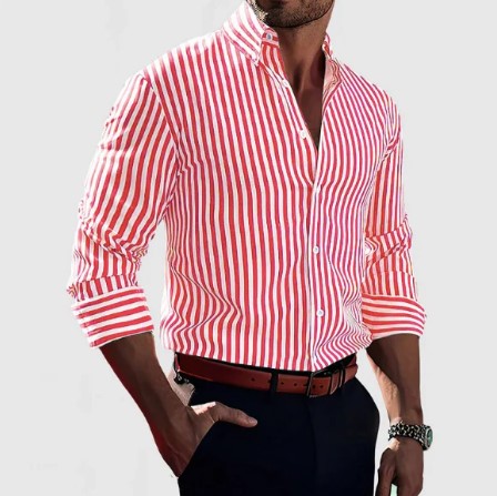 Levoire | Chemise En Coton Rayée Rot