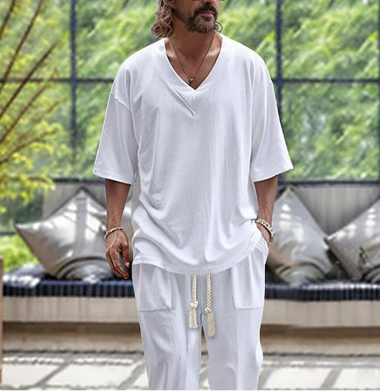 Levoire | Ensemble Chemise Et Pantalon En Lin Blanc