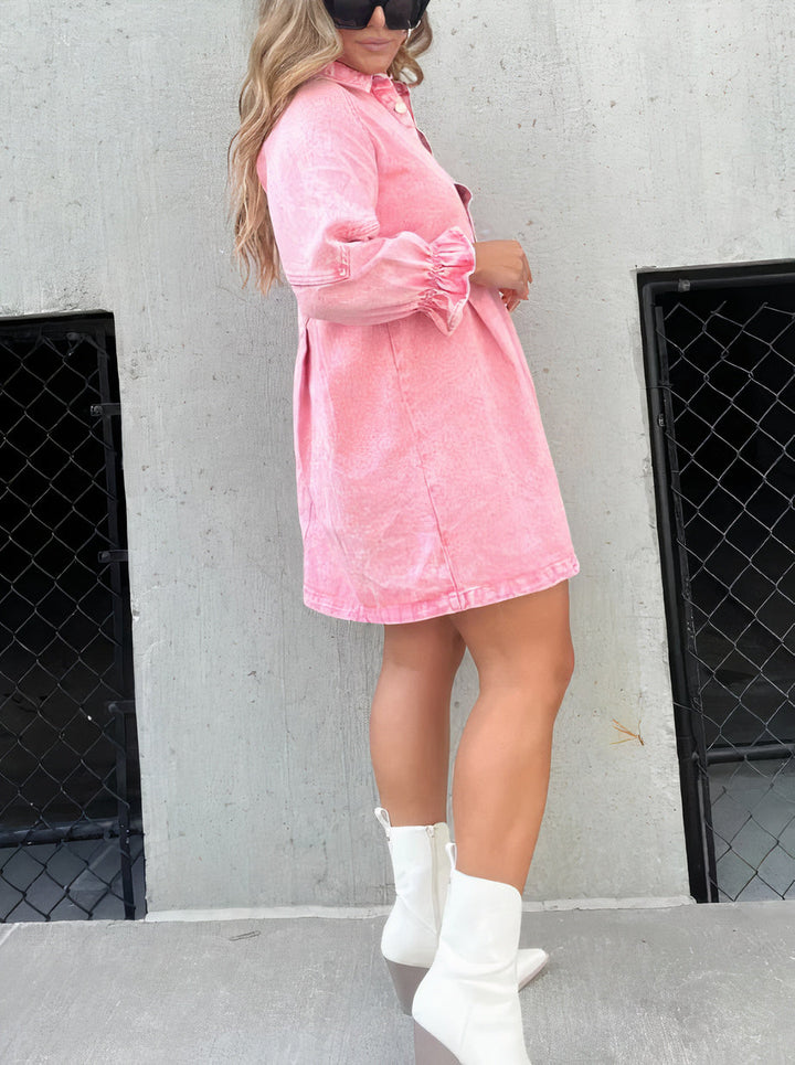 Levoire | Robe En Jean À Manches Longues
