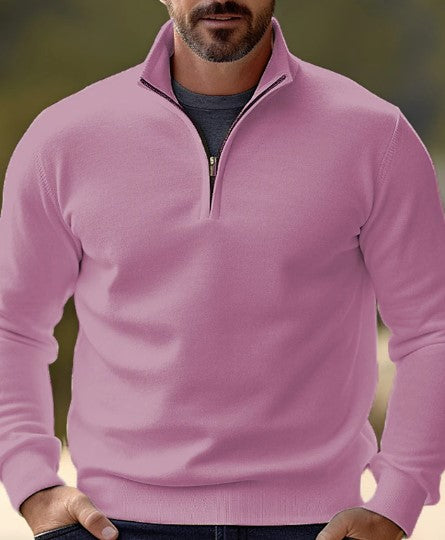 Levoire | Pull Confortable À Quart De Zip Pour Hommes Rosa
