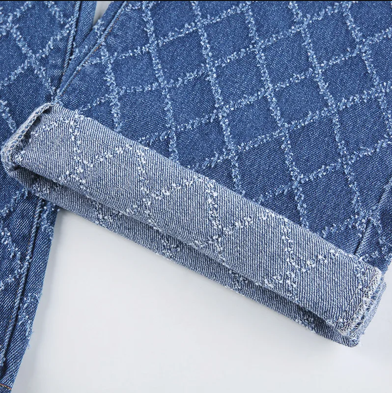 Levoire | Jean Taille Haute En Forme De Losange Bleu
