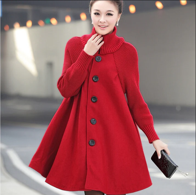 Levoire | Avec Fermeture À Bouton Et Pull Col Roulé Rot