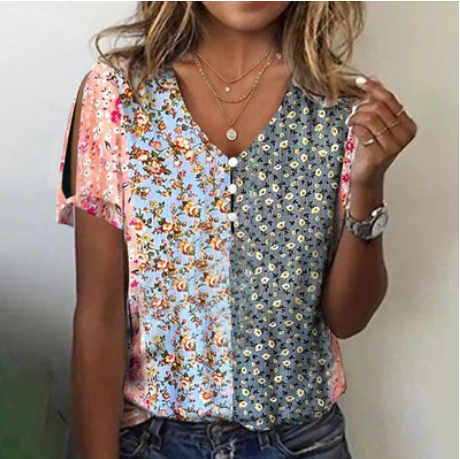 Levoire | Top À Blouse Avec Mélange De Fleurs