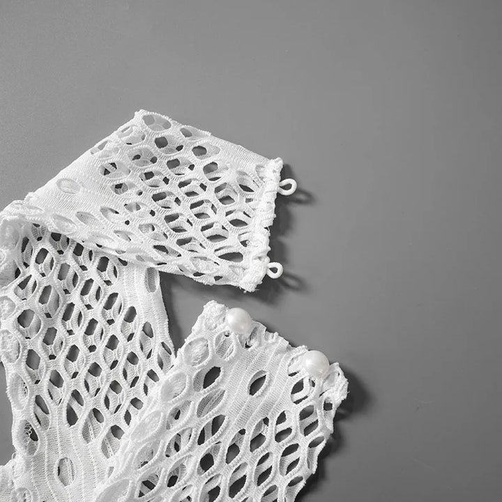 Levoire | Robe Mini V-Décolleté En Maille Åpen