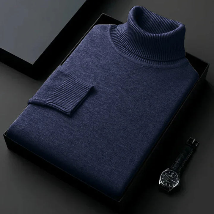 Levoire | Pull À Col Roulé Pour Hommes Bleu foncé