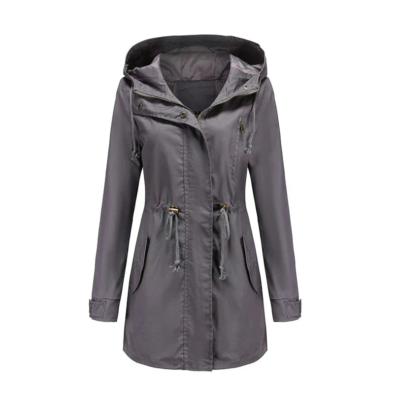 Levoire | T Trench En Coton Avec Capuche Gris