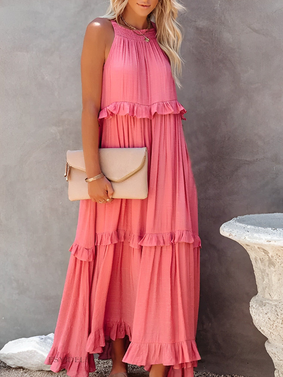 Levoire | Robe Bohème Estivale Avec Élégance Rosa