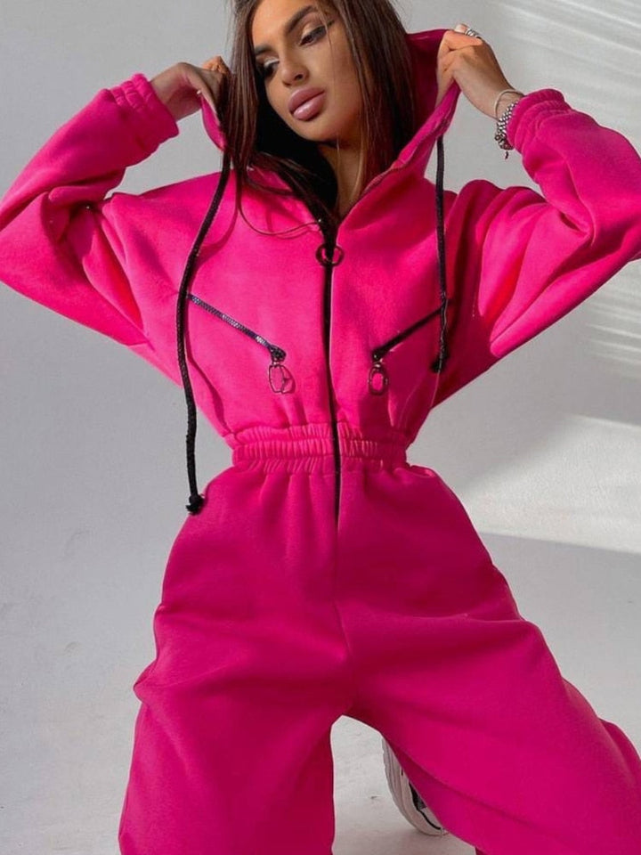 Levoire | Combinaison Tendance Avec Capuche En Sweat Pour Femmes