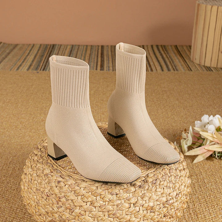 Levoire | Collants Antidérapants Confortables Avec Des Talons Hauts Beige