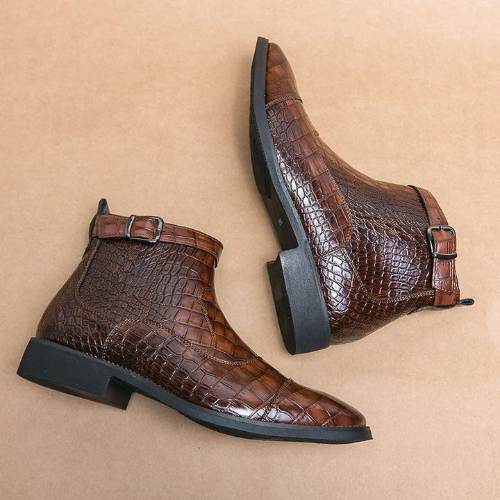 Levoire | Bottes en cuir avec boucle décorative