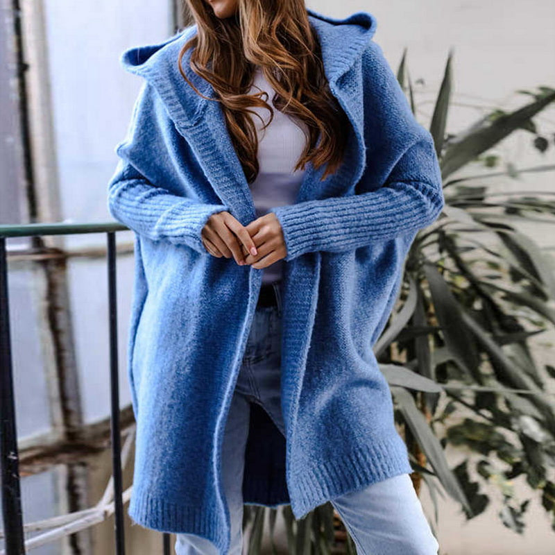 Levoire | Pull À Cardigan Confortable Et Chaud En Grande Taille Pour L'Automne Bleu