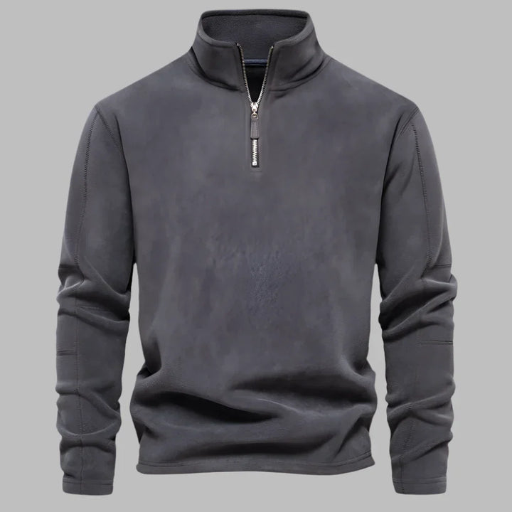 Levoire | Pull Homme Confortable Avec Fermeture Éclair Pour Un Look Décontracté Gris foncé