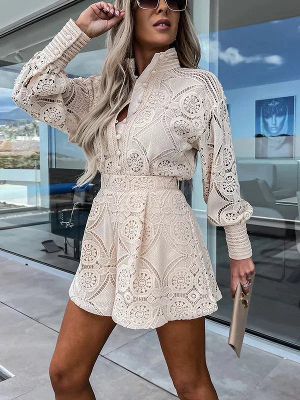 Levoire | Ensemble En Dentelle D'Été D'Ibiza Kaki