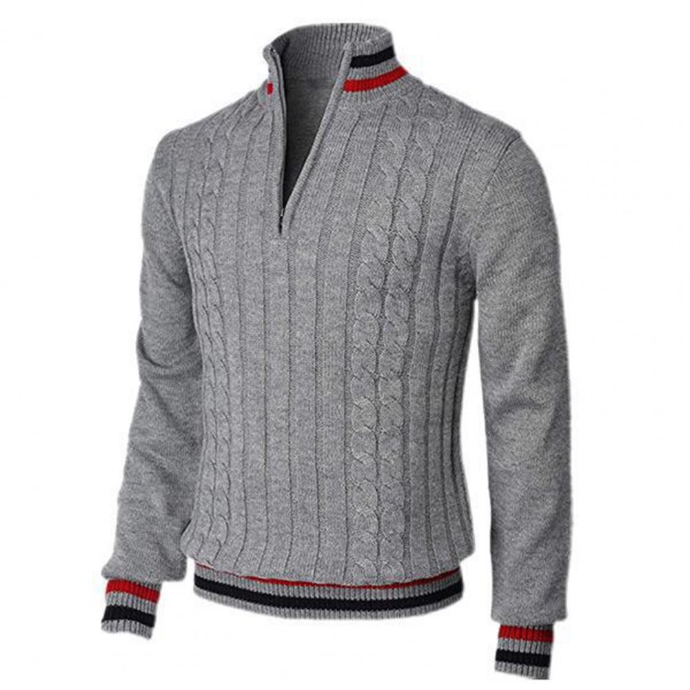 Levoire | Pull à torsades avec fermeture éclair Gris