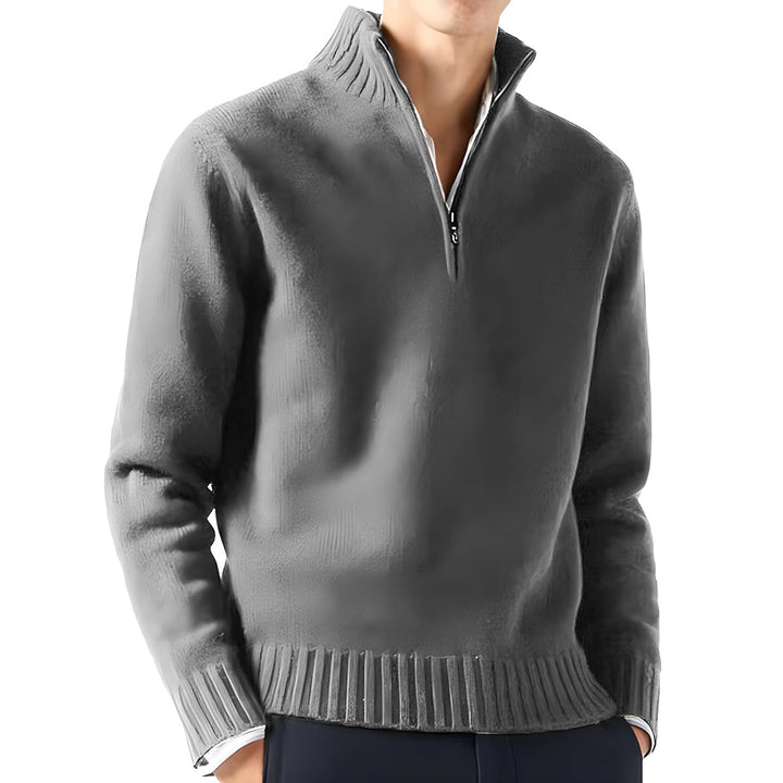 Levoire | Pull À Col Roulé Avec Zip Gris foncé