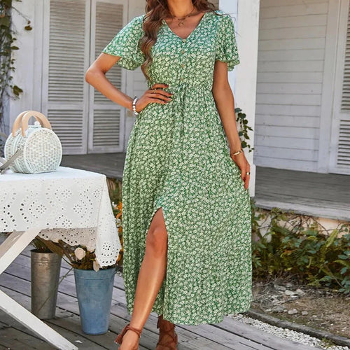 Levoire | Robe De Plage Longue Florissante