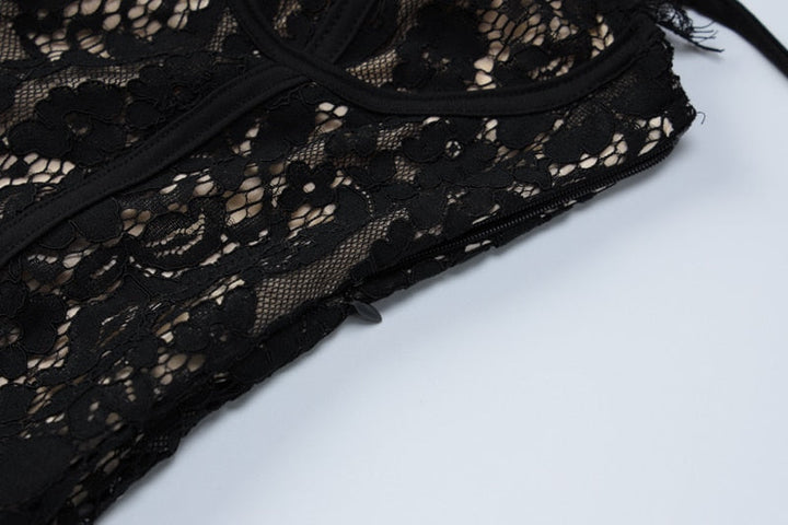 Levoire | Mini Black Dress With Spaghetti Straps