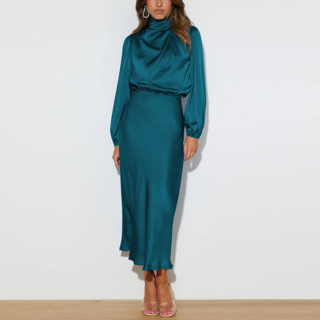 Levoire | Robe Élégante À Manches Longues Lac Bleu