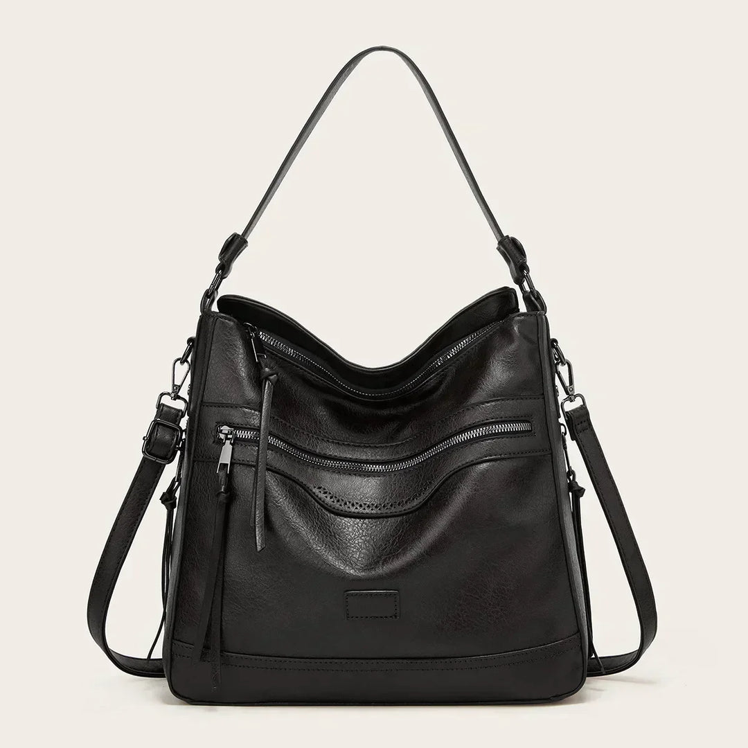 Levoire | Sac hobo en cuir au style vintage Noir