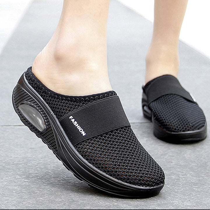 Levoire | Baskets Slip On Pour Femmes Avec Semelle Intérieure Douce Noir