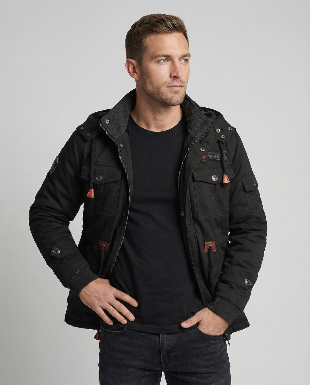 Veste d'hiver pour hommes en polyester avec un design élégant et un rembourrage chaud | Avriane